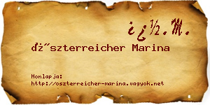 Öszterreicher Marina névjegykártya